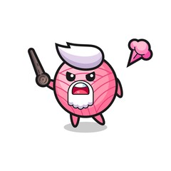 cute yarn ball grandpa is getting angry
