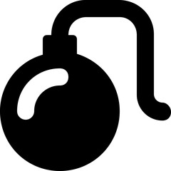 Bombshell Glyph Vector Icon