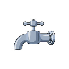 faucet vector icon isolated on white background