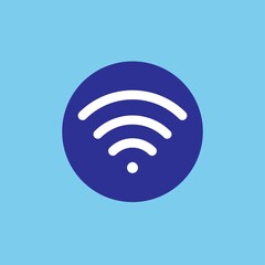 wifi signal icon vector in circle