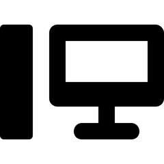 Computer Glyph Vector Icon