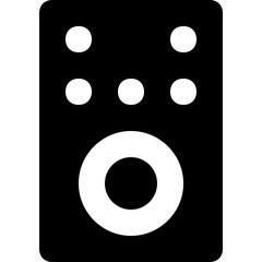 Remote Glyph Vector Icon