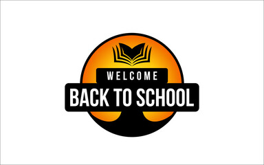 Illustration vector graphic logo of back to school education design template