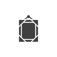 Square picture frame vector icon