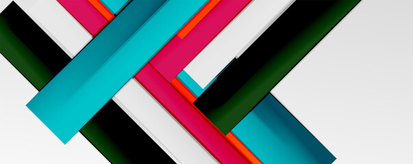 Multicolored lines background. Design template for business or technology presentations, internet posters or web brochure covers