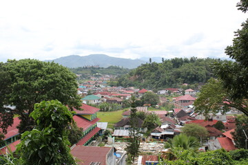 Obraz premium village in the mountains