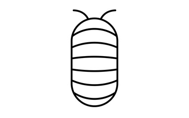 不快害虫のシンプルなアイコン、ダンゴムシ