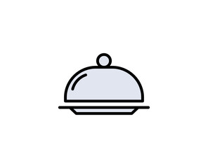 Tray flat icon. Single high quality outline symbol for web design or mobile app.  Holidays thin line signs for design logo, visit card, etc. Outline pictogram EPS10