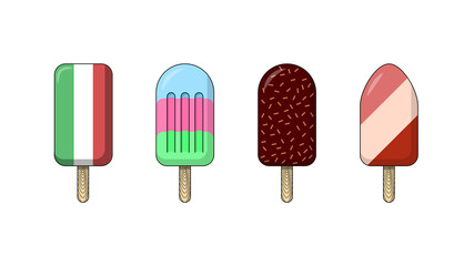 ice cream bars vector