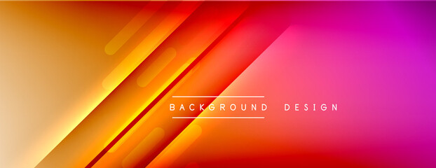 Dynamic lines abstract background. 3D shadow effects and fluid gradients. Modern overlapping forms
