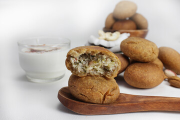 Kachori or dry kachori is popular streetfood of India deep fried and stuffed with spicy masala.