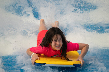 Girl on a boogie board