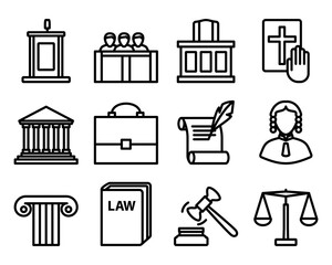 Lawyer Icon Set