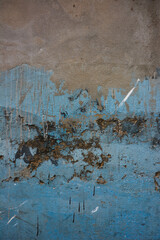 Old wall color flaked and dirty