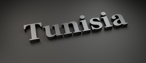 Abstract Tunisia 3D TEXT Rendered Poster (3D Artwork)