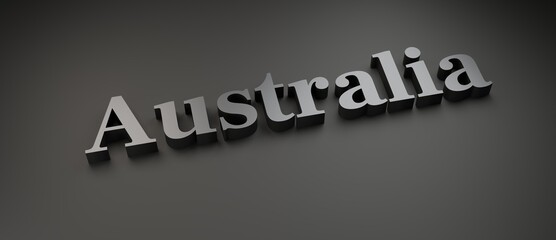 Abstract Australia 3D TEXT Rendered Poster (3D Artwork)