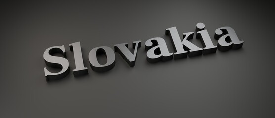 Abstract Slovakia 3D TEXT Rendered Poster (3D Artwork)
