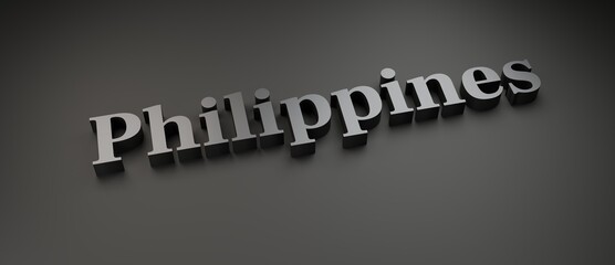 Abstract Philippines 3D TEXT Rendered Poster (3D Artwork)