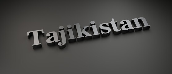 Abstract Tajikistan 3D TEXT Rendered Poster (3D Artwork)