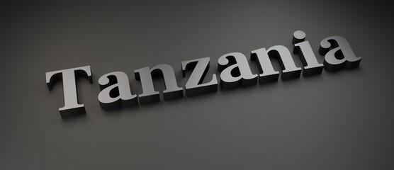 Abstract Tanzania 3D TEXT Rendered Poster (3D Artwork)