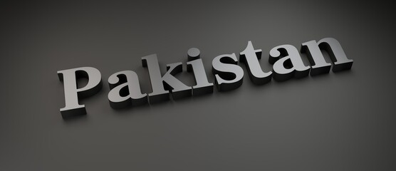 Abstract Pakistan 3D TEXT Rendered Poster (3D Artwork)