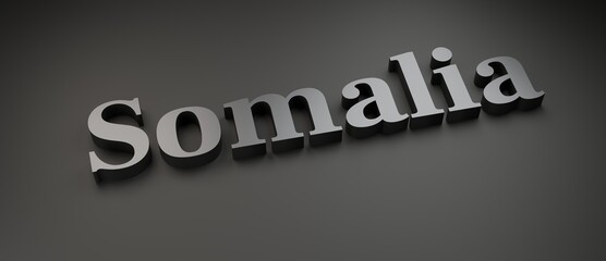 Abstract Somalia 3D TEXT Rendered Poster (3D Artwork)