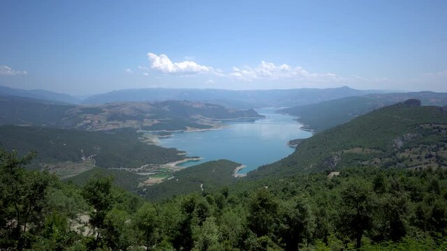 Sahinkaya Canyon and lake in Vezirkopru with Kizilirmak river and lake in Samsun, Turkey