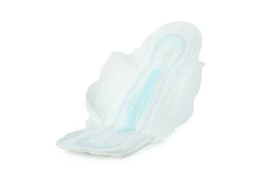 Fresh sanitary pad isolated on white background