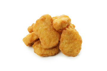 Tasty fried chicken isolated on white background