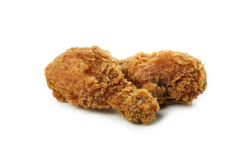 Tasty fried chicken isolated on white background