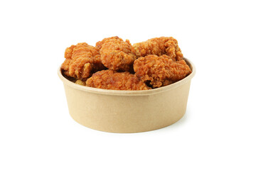 Tasty fried chicken isolated on white background
