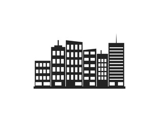 Naklejka premium City, landscape, view flat icon. Vector illustration.