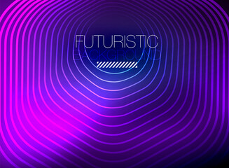 Neon color square shape lines abstract background. Shiny magic energy and motion concept, vector abstract wallpaper background
