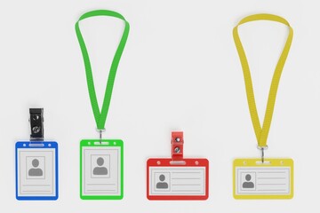Realistic 3D Render of Name Badges