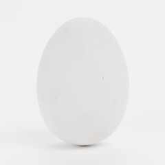 Realistic 3D Render of White Egg