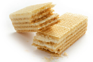 vanilla wafer on a white background