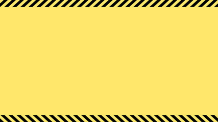 警告・危険・防災イメージ素材：黄色と黒の斜線入りのシンプルな背景 - 16：9・HDV720比率