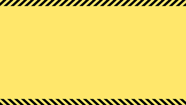 警告・危険・防災イメージ素材：黄色と黒の斜線入りのシンプルな背景 - 16：9・HDV720比率