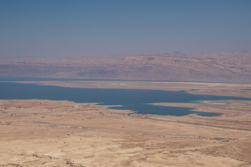 Obraz premium Desert landscape of Israel, Dead Sea, Jordan.
