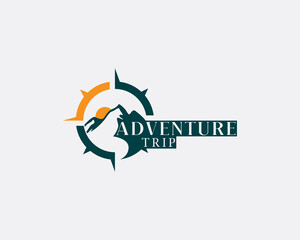 adventure creative logo design template mountain symbol