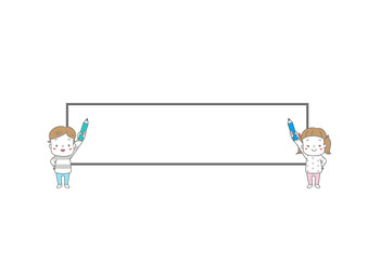 男の子と女の子のフレーム