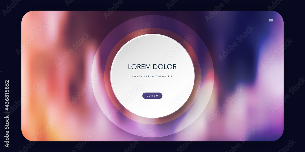 Poster abstract colorful blurred header, background or landing page, multi purpose design template - vector