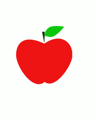 red apple illustration