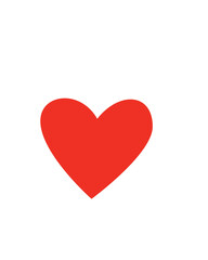 red heart isolated on white