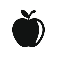 Apple shape icon. Fruit silhouette symbol logo. Vector illustration image. Isolated on white background.