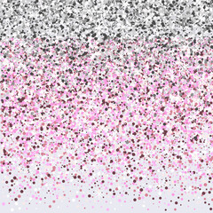 Festive shiny background. Silvery and pink shimmery particles. eps 10