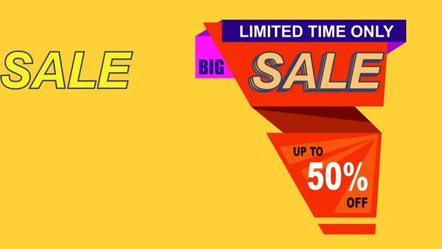 Animation for further use in the design. 
The sale banner template for advertising campaigns in the media and social networks.