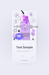 business people using intelligent smart speaker voice recognition activated digital assistant concept