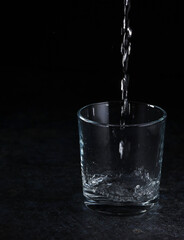 A glass with pure water splash	