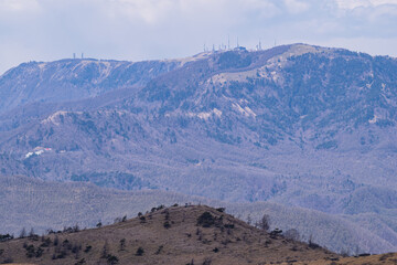 霧ヶ峰から美ヶ原を見る